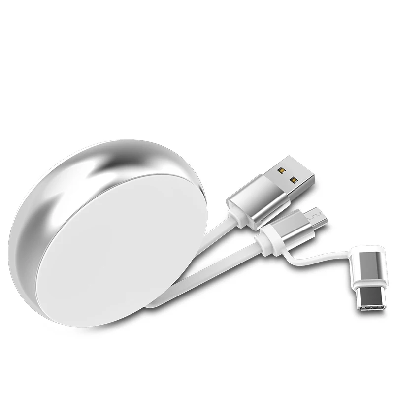 Factory Wholesale Type C Micro USB 2 in 1 Retractable Extension Charging Data