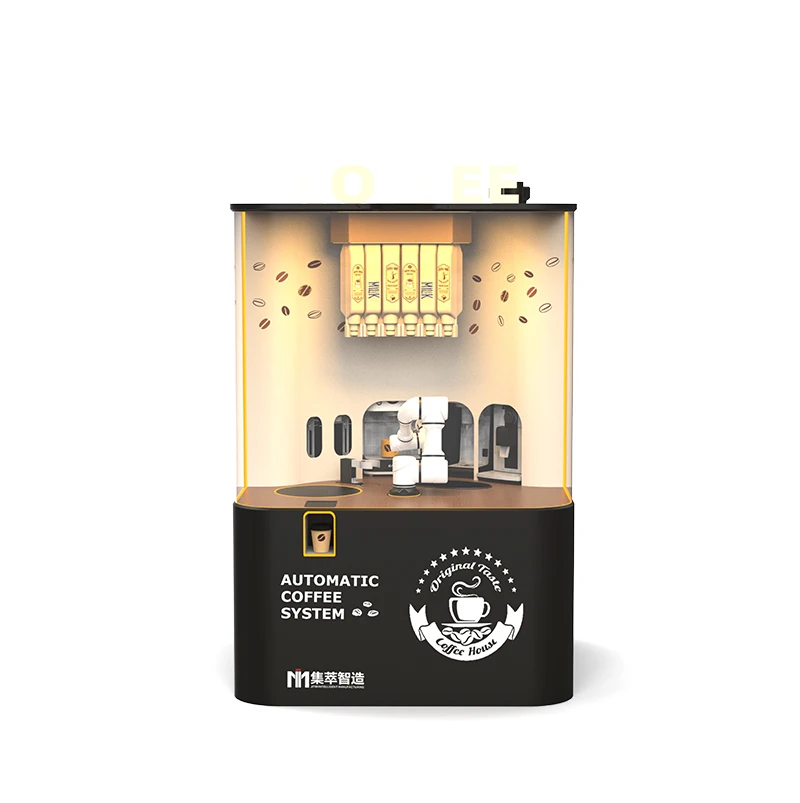 Custom fully automatic intelligent pulling flower coffee robot