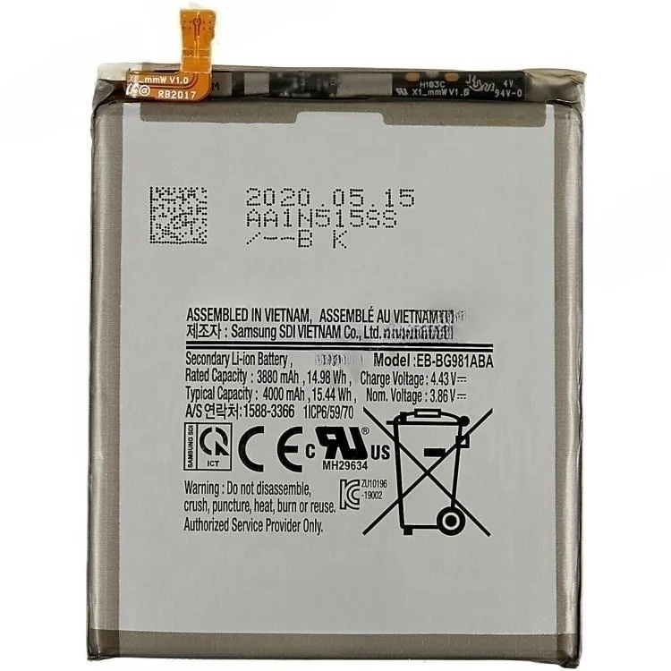For Samsung Galaxy S20 5G 3.86V 3880mAh Li-ion Polymer Battery Assembly Part (Encode: EB-BG981ABA)