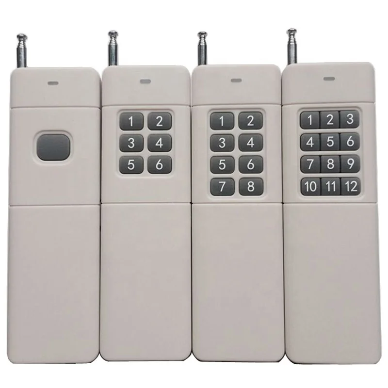 12 Keys RF 433Mhz Long Distance 3000 Meter Remote Controls for Water Pump Electric Motor LED Lamp Long Range Control