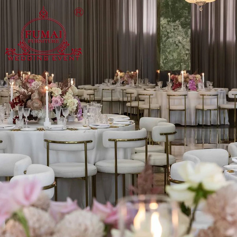 Wholesale New Design Banquet Stainless Steel Hall Gold Chair For Wedding Event