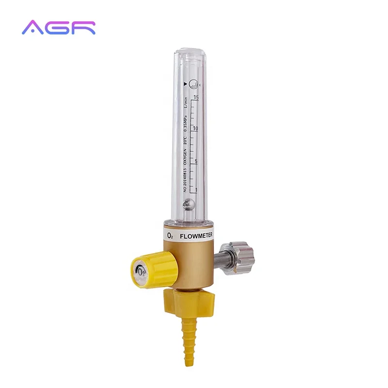 CE ISO approved Universal 15 LPM medical oxygen inhaler flowmeter with humidifier