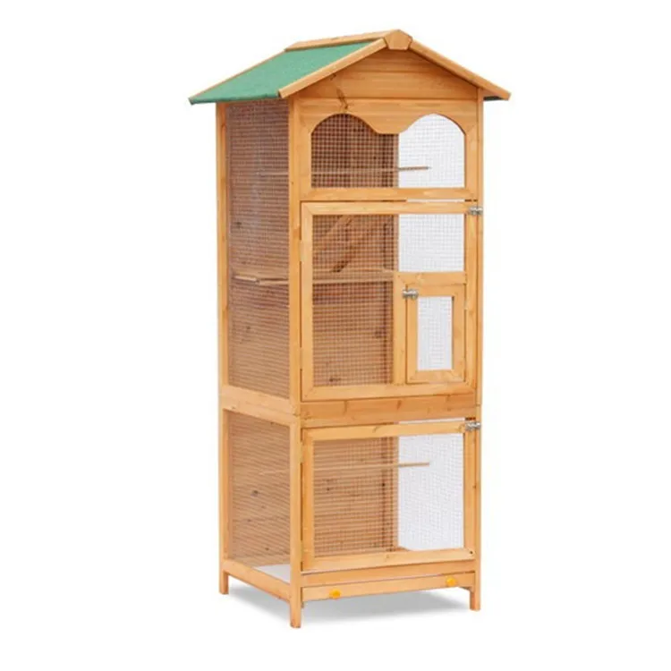 Ecological Outdoor Aviary Parrot Voliere Bird House Large Wooden Bird Cage