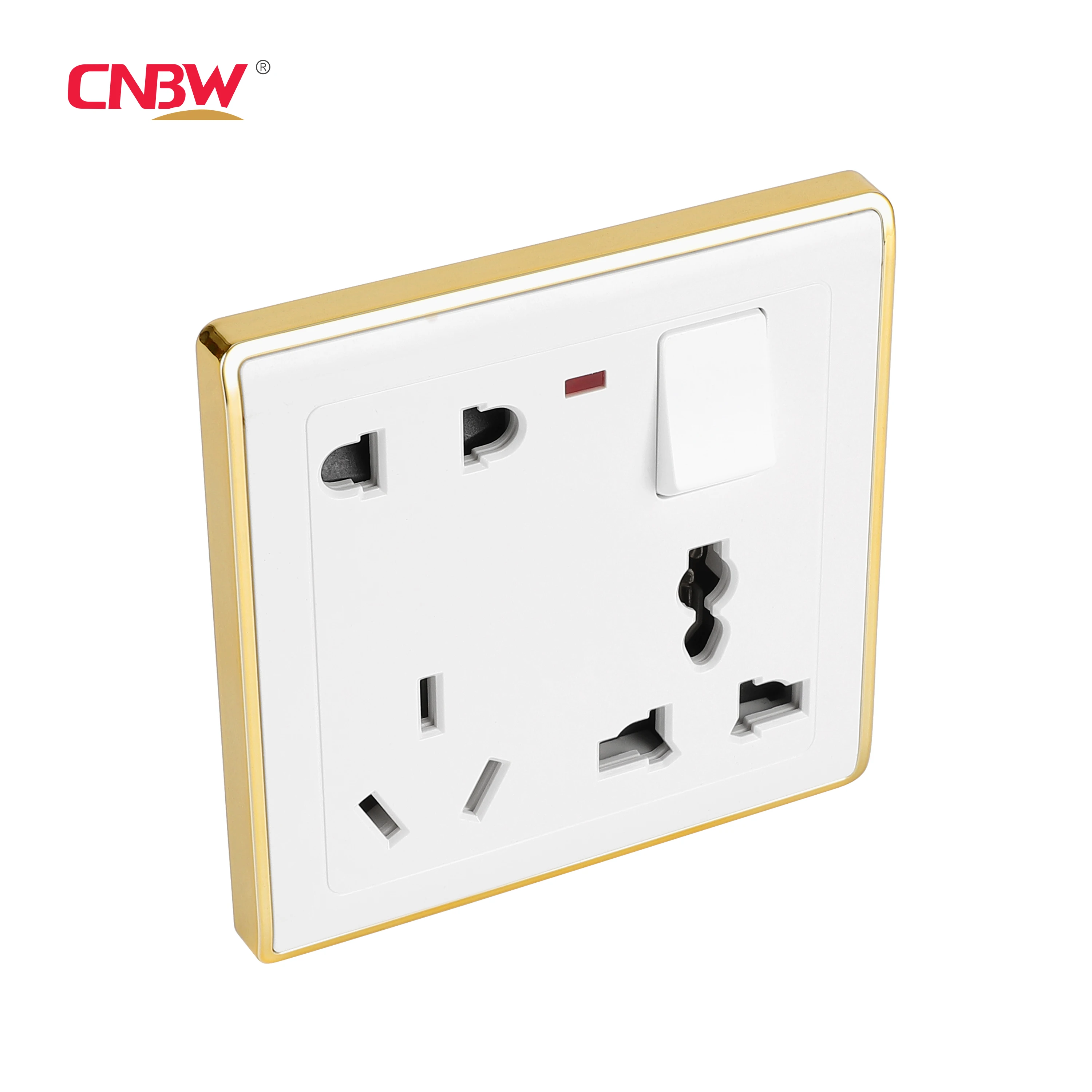 Innovative new products safety electric gang button push button switch socket