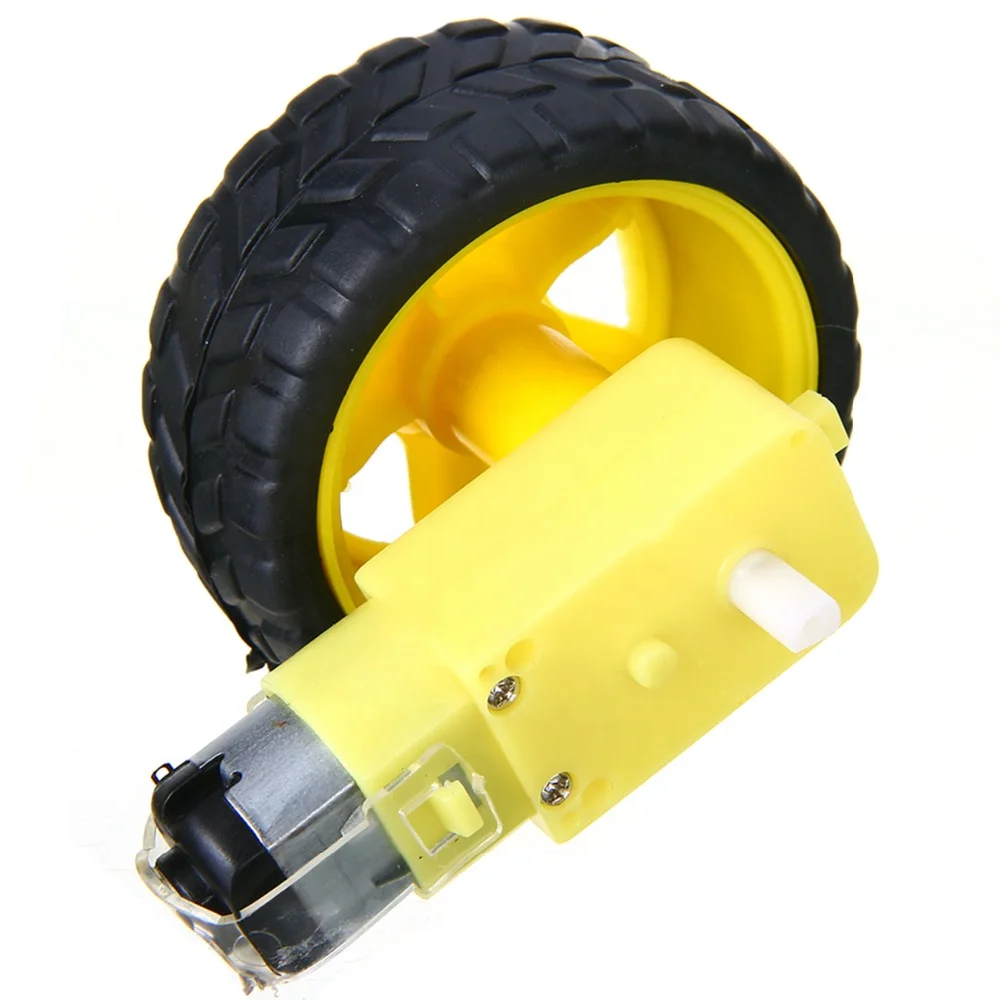 Intelligent car chassis Robot tire + DC gear motor set Wheel TT motor DIY