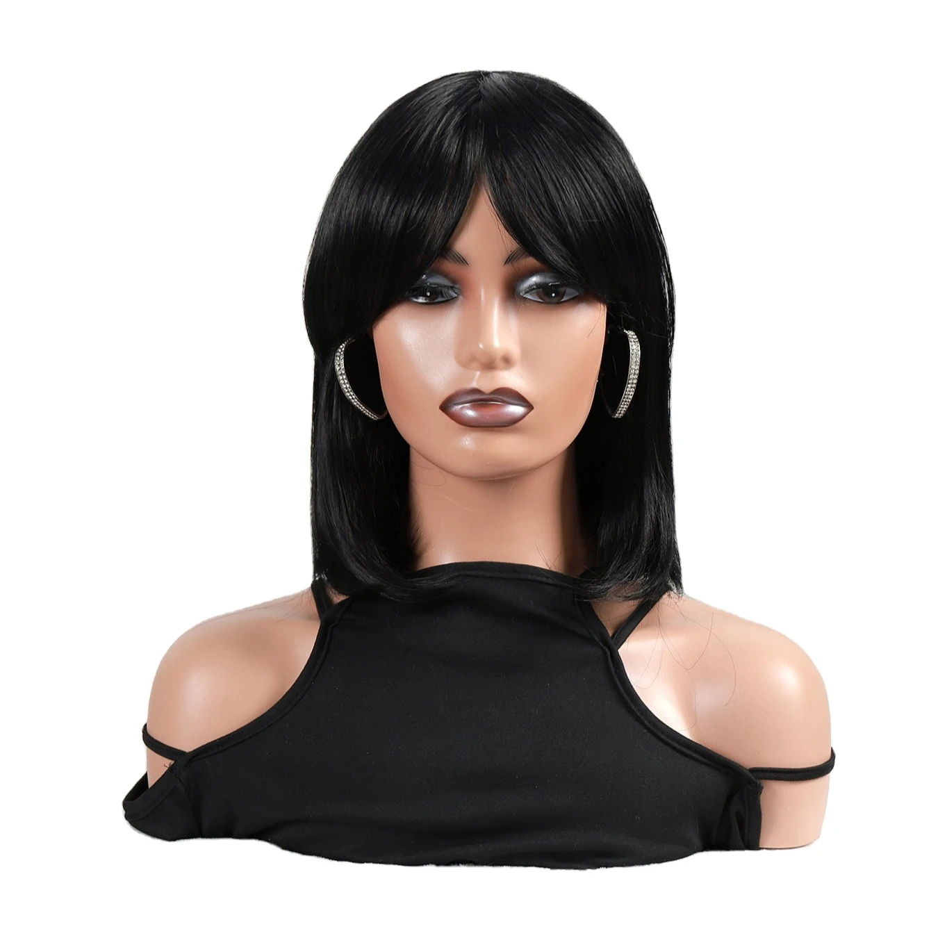 Foreign trade wig Europe and America wig female chemical fiber front lace wig high temperature silk head set factory direct sale