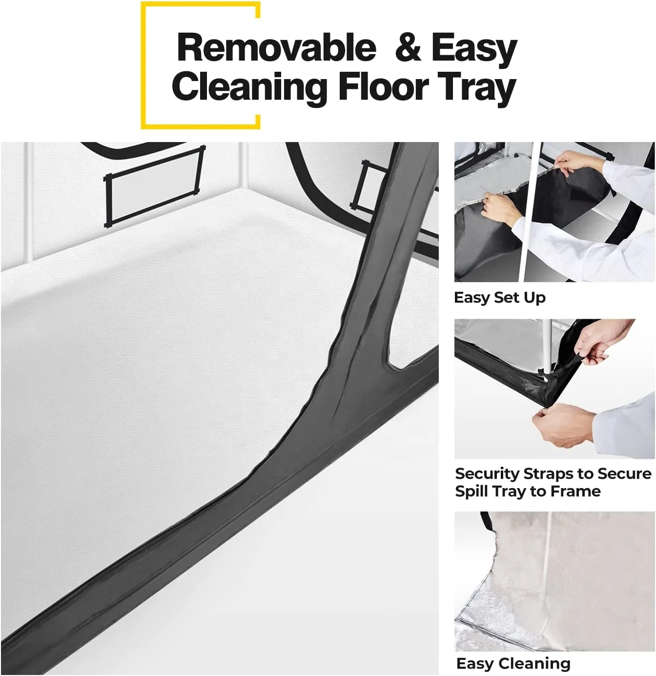 CANNABMALL 240x240x200cm Plant Tent 1680D Growing Tent Reflective Oxford Cloth Hydroponic Tent Indoor Grow Room Grow Box