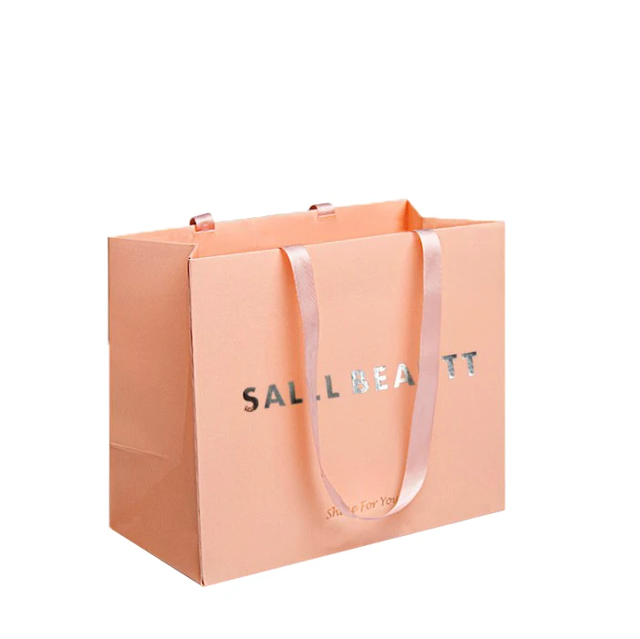 Wholesale Cheap Custom Design Shopping Paper Bags With Your Own Logo portable paper bag