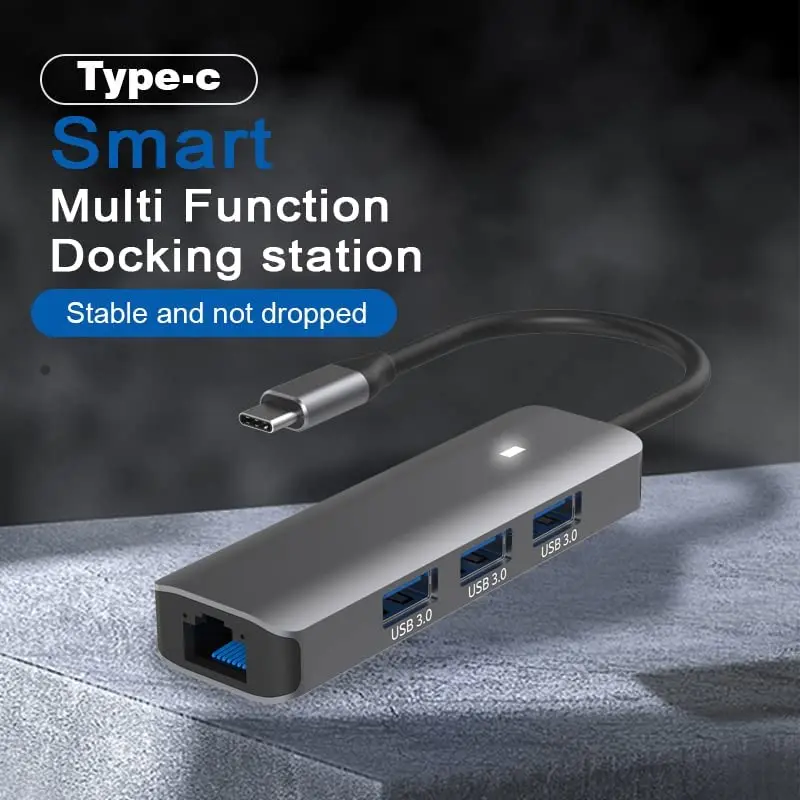 Amazon Лучший USB-концентратор Type C мультипортовый адаптер с 3 портами USB 0 и гигабитным портом Ethernet для Dell Surface HP Lenovo
