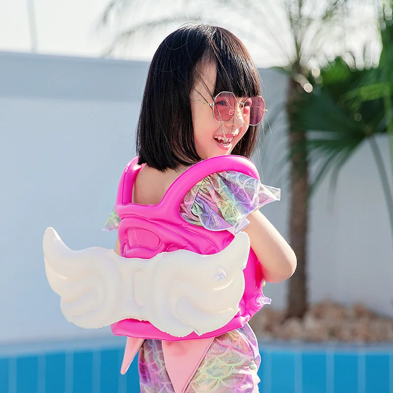 OXGIFT Wholesale Swimming PVC inflatable life jacket for kids
