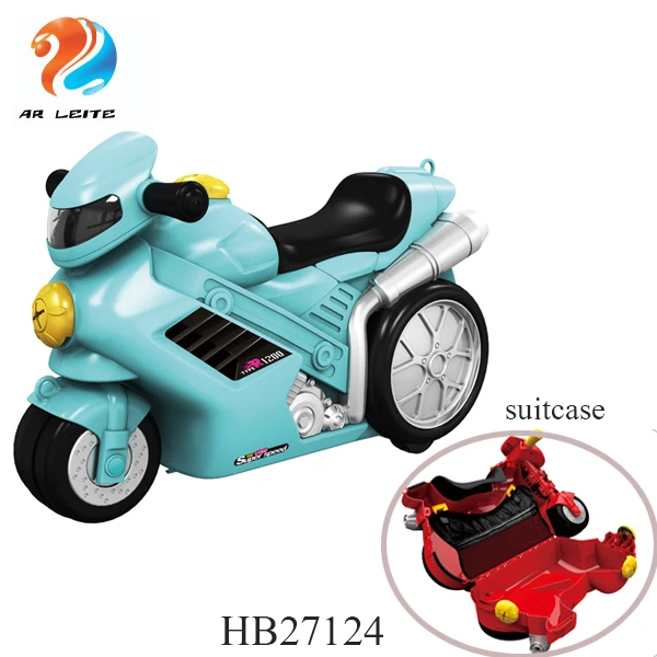 Новый пластиковый дорожный 3 в 1 чемодан раздвижные игрушки для детей катание на мотоцикле багажный автомобиль оптовой продажи
