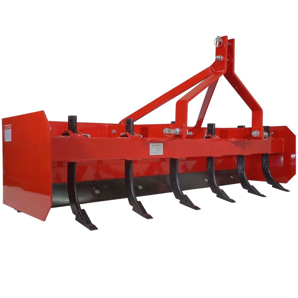50hp 4 wheels tractor pull type 5ft compact box grading scraper for sale