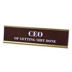Custom metal aluminum nameplate office desk nameplate