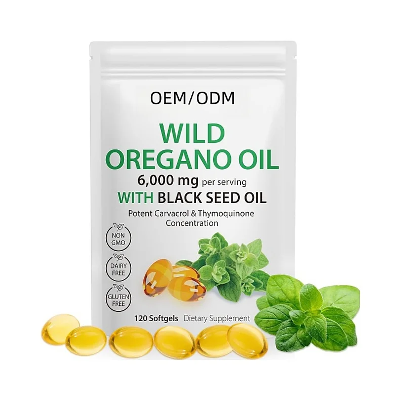 OEM ODM органическое Чистое Масло Орегано softgel private label с черным маслом капсулы