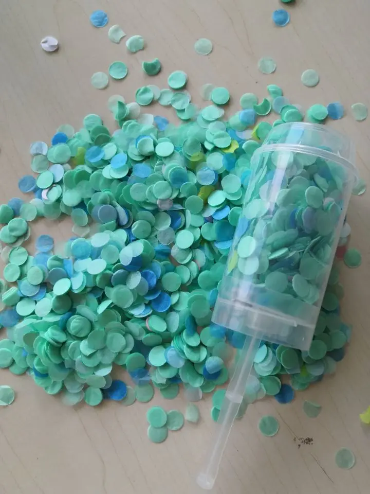 Круглые Бумажные конфетти, товары для вечеринок, пуш-поп конфетти