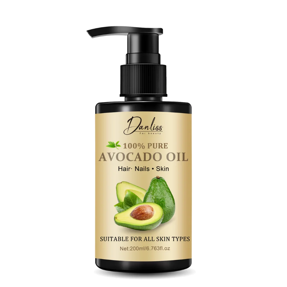 Custom Private Label High Quality Fast Absorbed Nourishing 100% Organic Pure Avocado Oil Massage For Face Skin Hair Nails Body