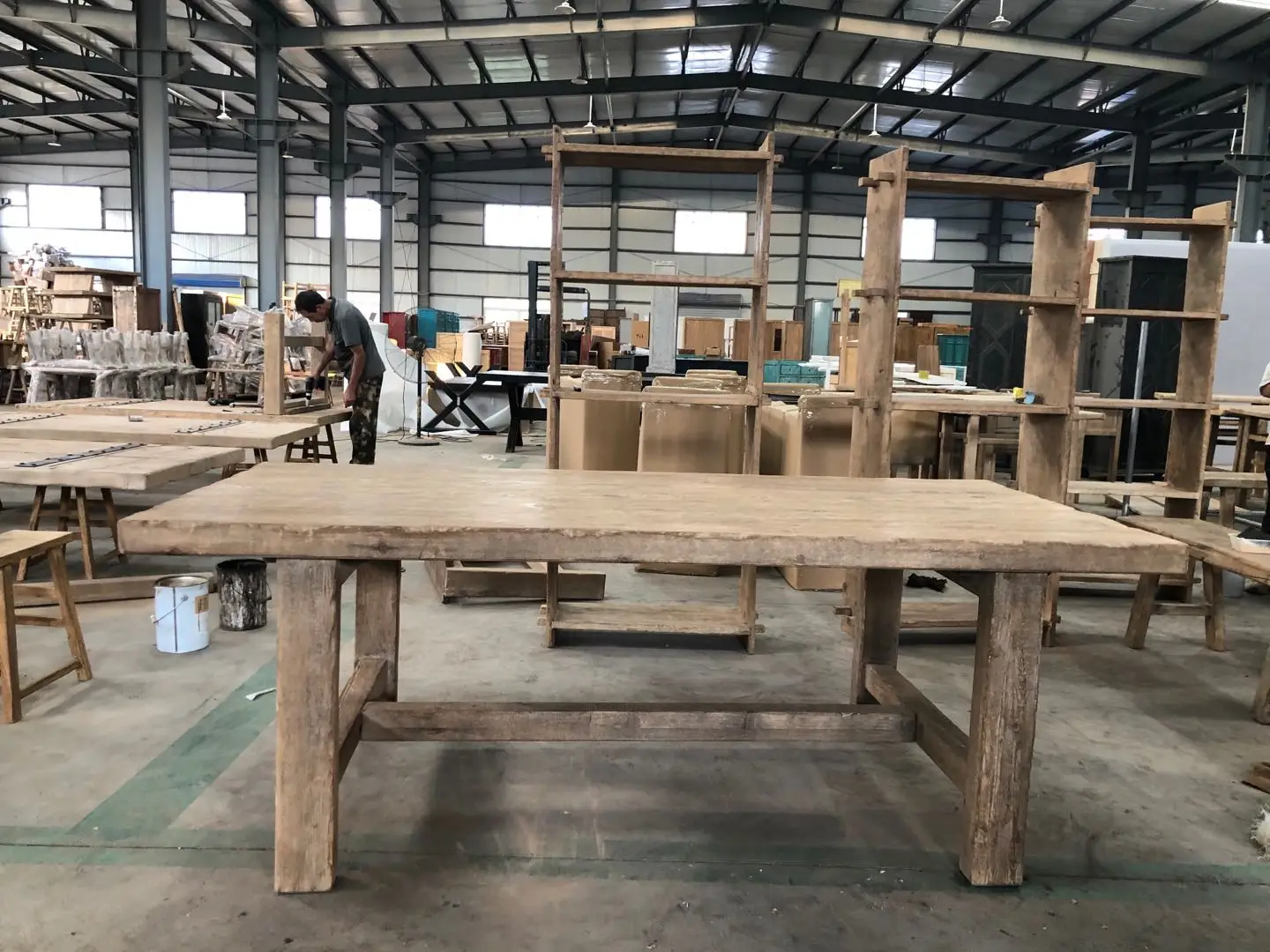 Chinese Antique Vintage Furniture Boutiq Solid rustic Reclaimed Wood Carved Legs Dining Table