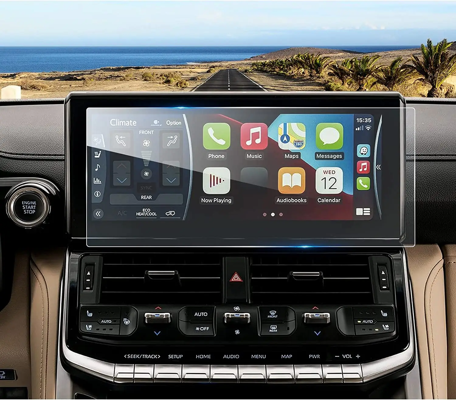 Car Accessories For Toyota Land cruiser LC300 2023 Screen Protector Foils 12.3Inch Navigation Touchscreen Protective Film