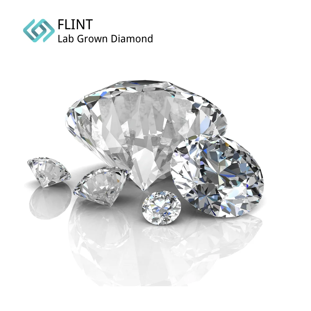 FLINT Wholesale Sale D/E/F Color 1 Carat to 2 Carat CVD and Hpht Lab Grown Diamonds Price Per Carat