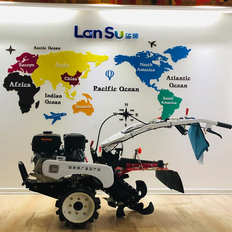 Мини дизель мощность румпель фермы культиватор сад мини румпель, Прогулки трактор с прицепом, микро обработки почвы машина