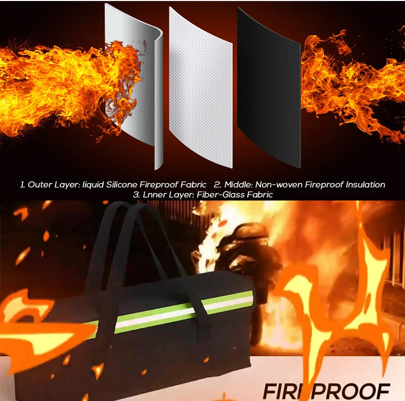 Lithium Battery Pack Foldable Electric Bicycle Bag E-Bike Combo Vehicle Battery Bag Explosion proof Lipo Battery Safe Bag