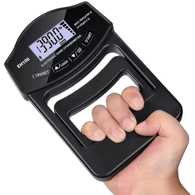 Grip Strength Tester 396Lbs/180Kg Digital Hand Dynamometer Grip Strength Meter USB LCD Screen Hand Grip for Power Training Sport