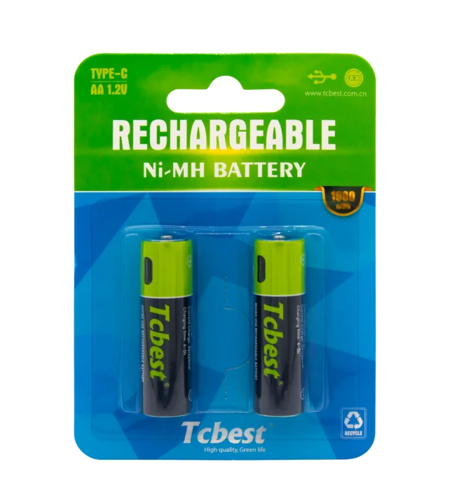 Good quality Customize rechargeable Type C ni-mh battery 1.2v aa batteries