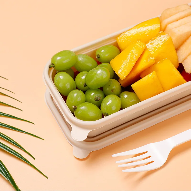 Takeaway Disposable Packing Fast Food Box Compartment Lunch Box Three Four Five Compartment Lunch Box Corn Starch Biodegradable