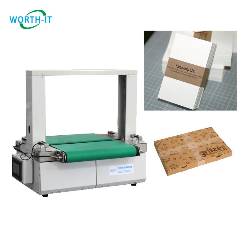 Bundle Banding Box Paper Strapping Tying Machines Paper Banding Machines Packaging Equipment
