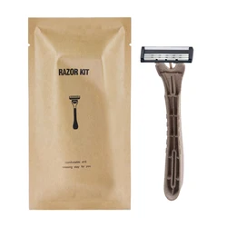 Wholesale Biodegradable Disposable Wheat Straw Eco Friendly Triple Blades Super Quality Shaving Razor
