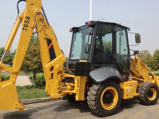 China hot sale cheap  backhoe wheel loader CLG765A with solid tire for safer and portable use