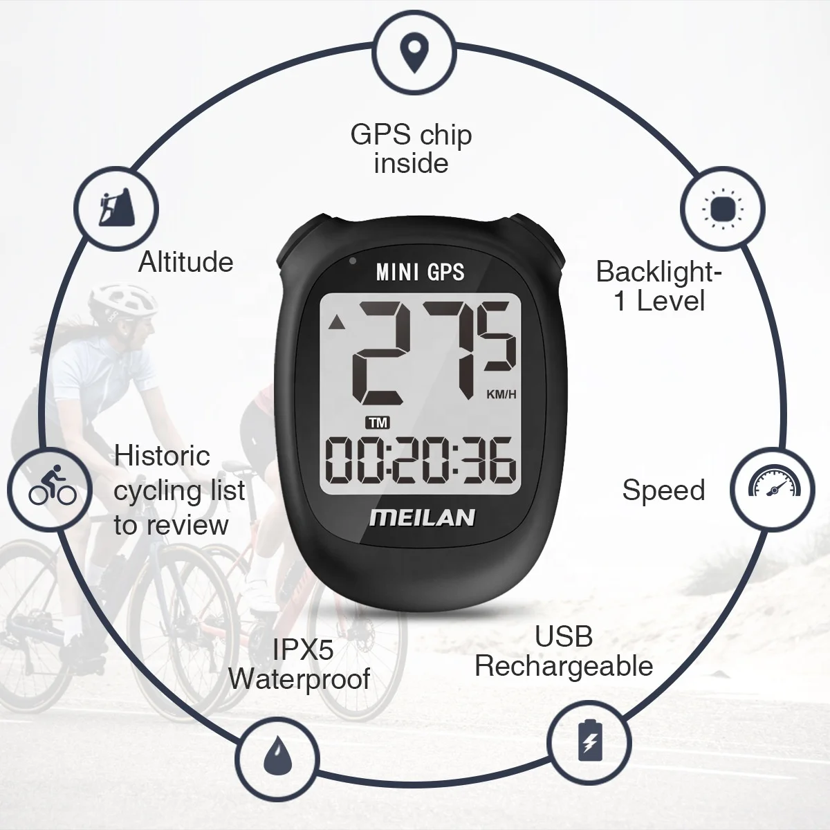 Мини-компьютер с GPS-байком беспроводной Велосипедный одометр и спидометр велосипедный компьютер