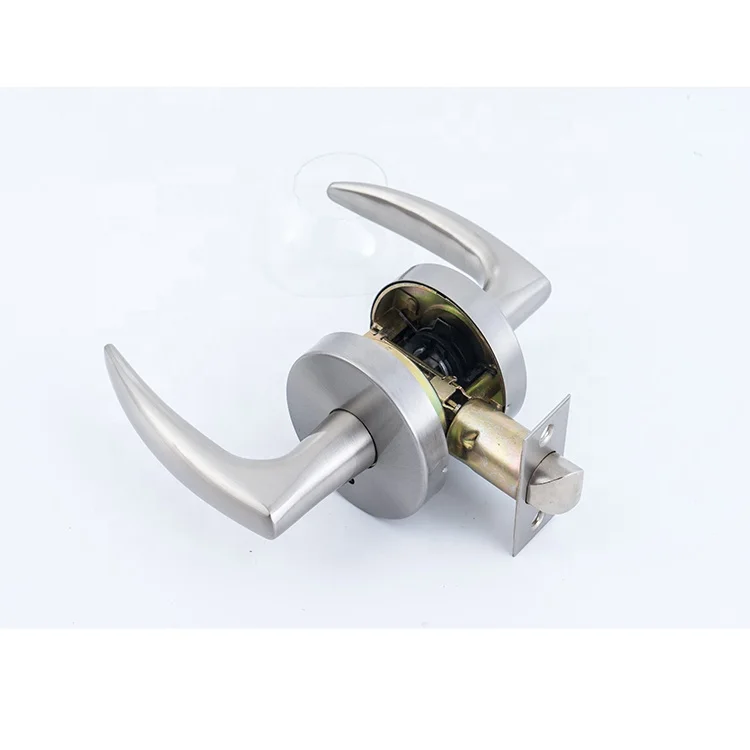 Zinc Alloy Bathroom Sliding Door Tubular Lever Handle Door Lock