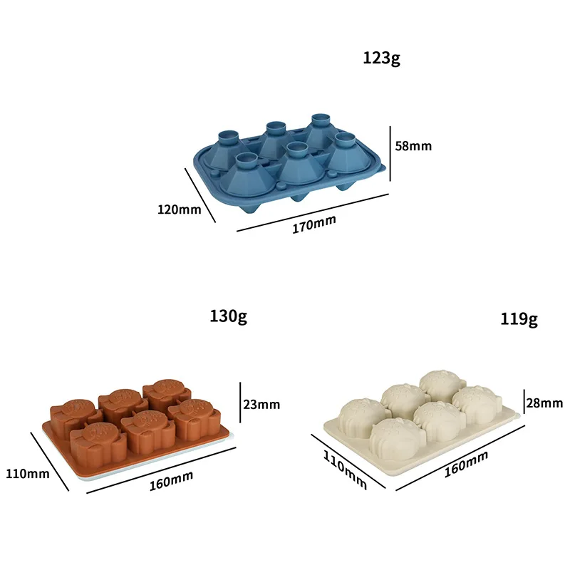 New Silicone Ice Tray Cube Mold with Lid for Whiskey Cocktails Beverage Frozen Ice Storage Box Party Bar Square Ice Maker Mould