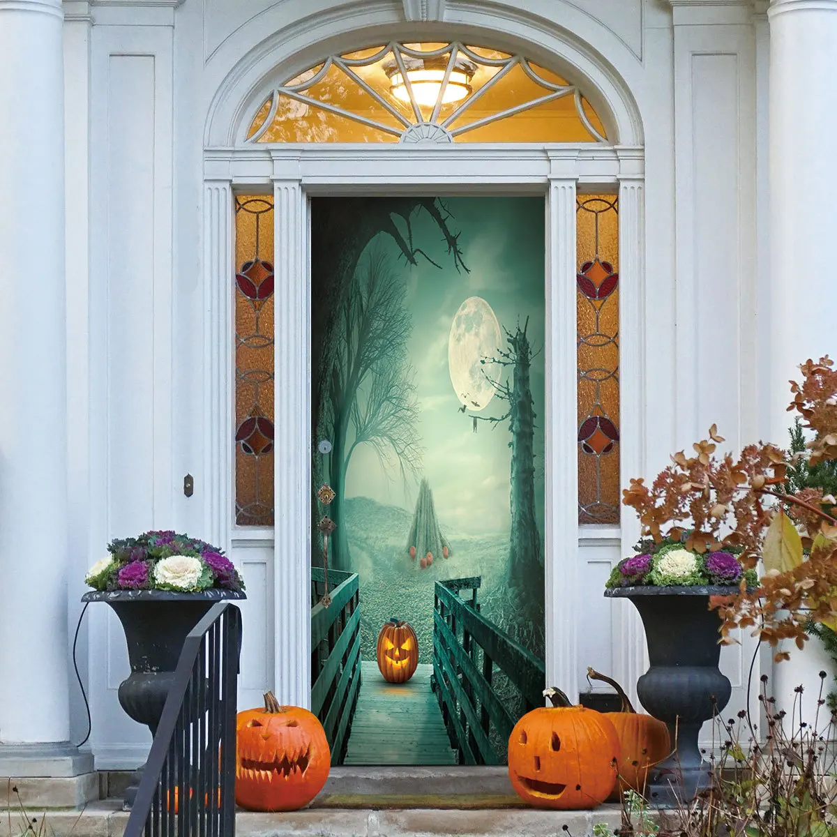 
Halloween door stickers zombie hand-picked door 3D creative decoration door stickers 