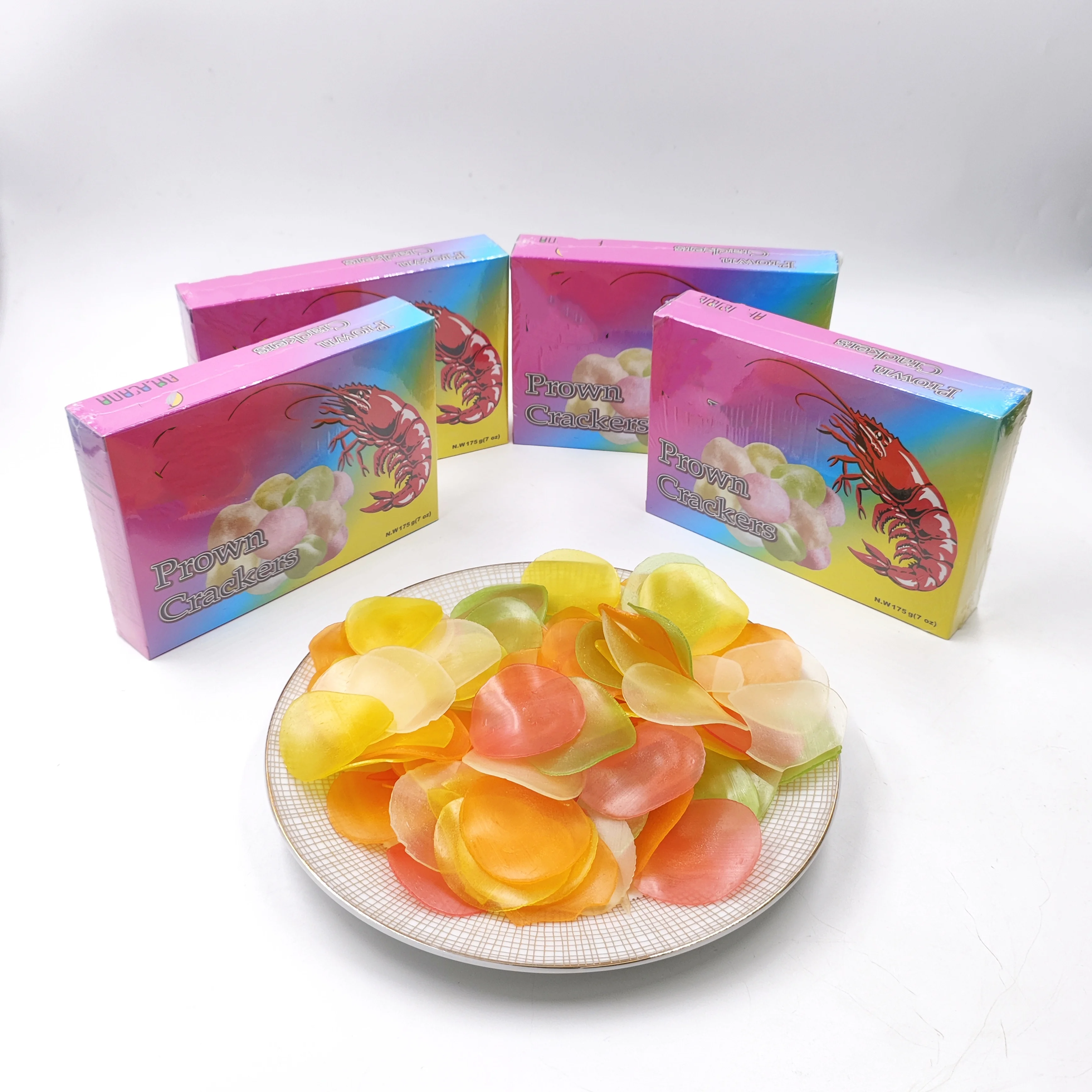 Prawn Crackers Red Color Snack Colored Prawn Chip Prawn Cracker
