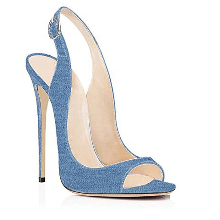 Ladies Open Toe Pumps Slip-on Office High Heels Sexy Sandals Stilettos  Summer Shoes For Women