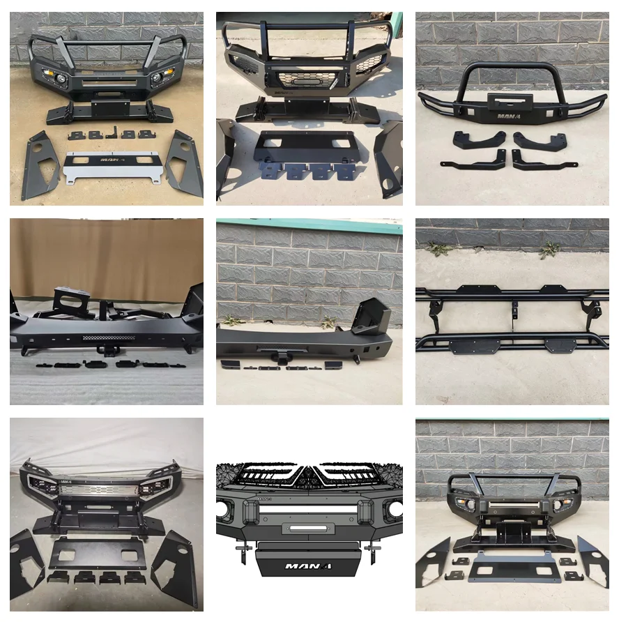 MUSUHA For MITSUBISHI PAJERO V93/97 Flat Rear Bumper 2008 2009 2010 2011 2012 2013 2014 2015 2016 2017 Upgrade