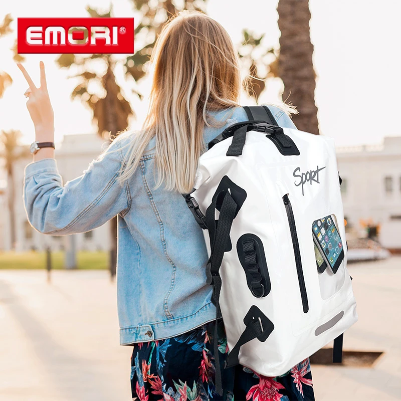 High Quality 500D PVC Durable 25L 35L Waterproof Floating Dry Backpack with Transparent Window