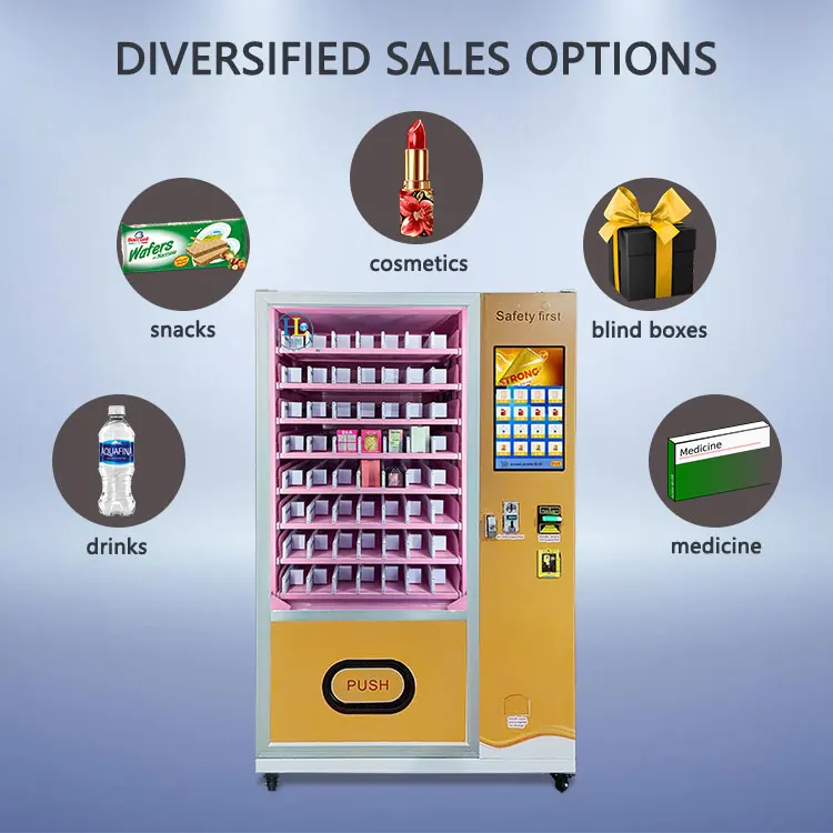 Two-In-One Vending Machine Pusher rod Vending Machine Beverage Vending Machine Large capacity Shopping Mall