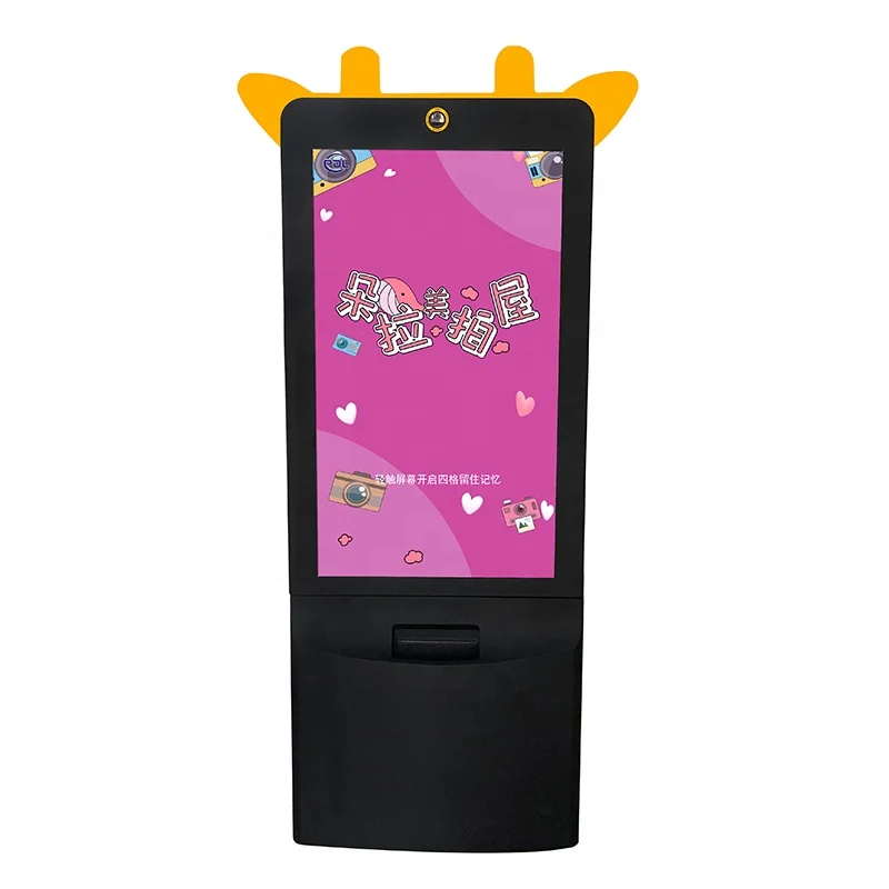 Portable Photo booth Kiosk Delux Augmented Reality Photo Booth Mirror Kiosk Machine 21.5 Inch Touch Screen Self Service Selfie P