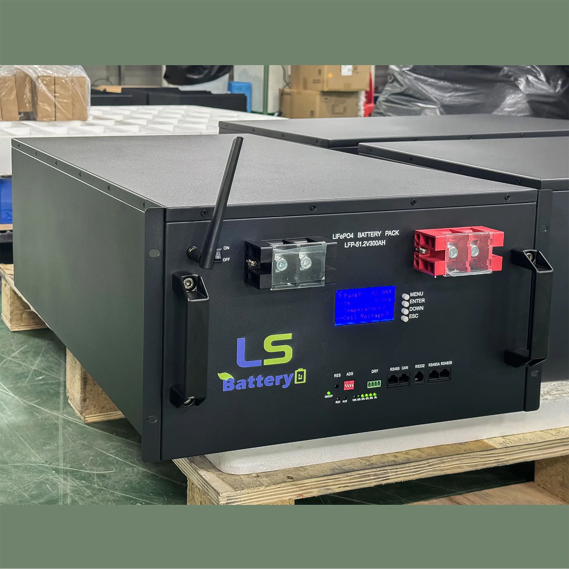 15KWH 51.2V300AH 48V200AH 300AH монтируемая в стойку аккумуляторная батарея 51 2 V 100AH 5120WH WiFi Bluetooth Lifepo4
