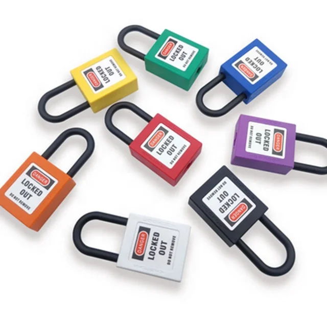 
canyu lock factory qvand Electric Industrial Security Brand Loto ABS Red Color Nylon Safety Padlock 