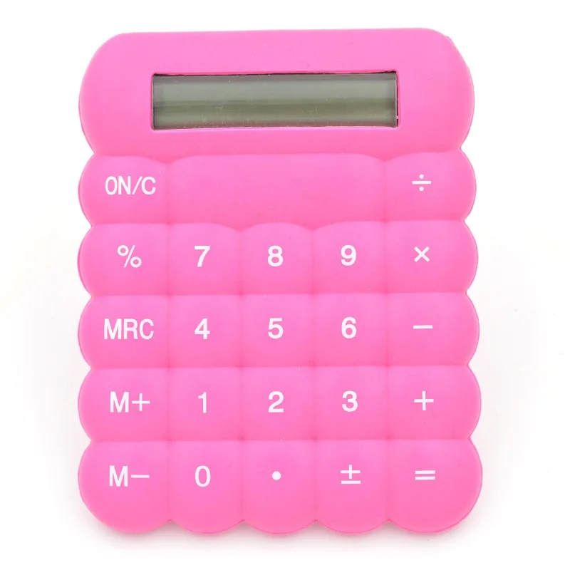 8-digit Rubber calculator wholesale desktop silicone promotion gift calculator student kids office