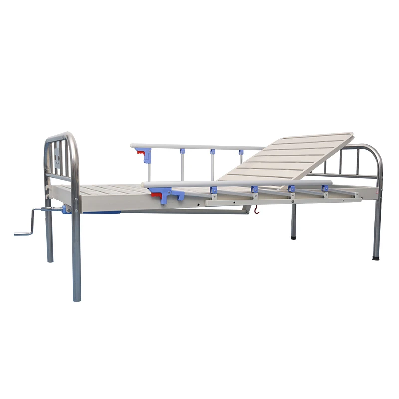 Adjustable cheap price Nursing single Crank Manual Medical Hospital Bed