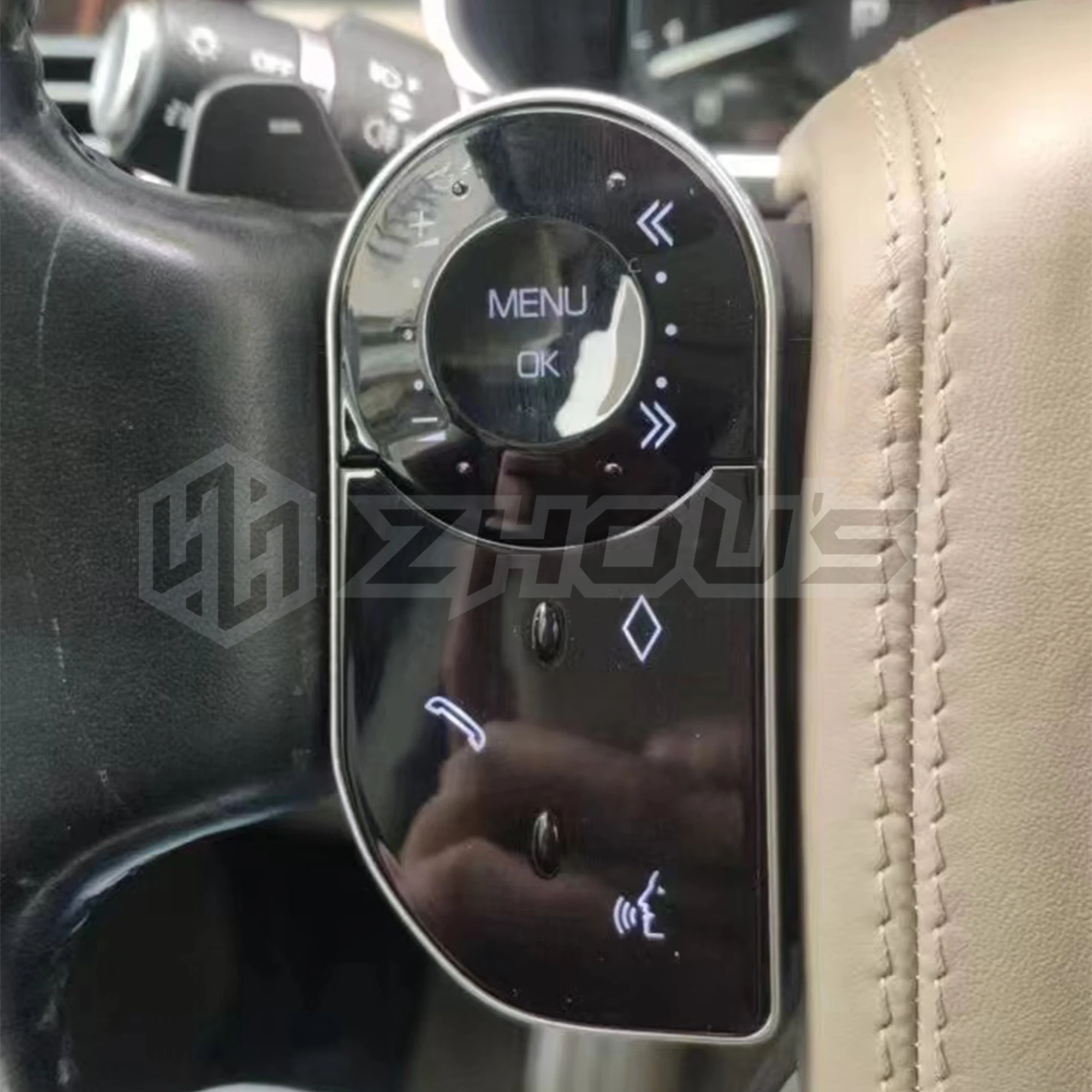 Car Interior Accessories Glossy Black Replacement Steering Wheel Shift Paddles For New Range Rover Interior Upgrade