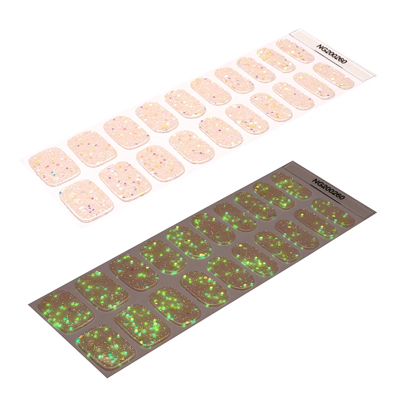 2024 Glow in the dark gel nail wraps new brand UV Gel Polish Nail Art Wraps