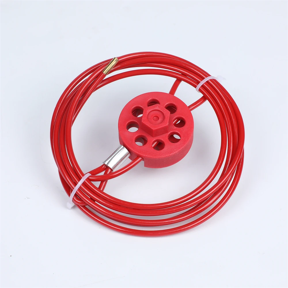 Oem Custom Different Length Impact Resistant Nylon PA + Steel Retractable Safety Cable Lockout