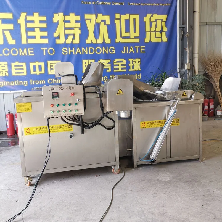 China supply panipuri snacks batch fryer machine potato chips garlic frying machine batch