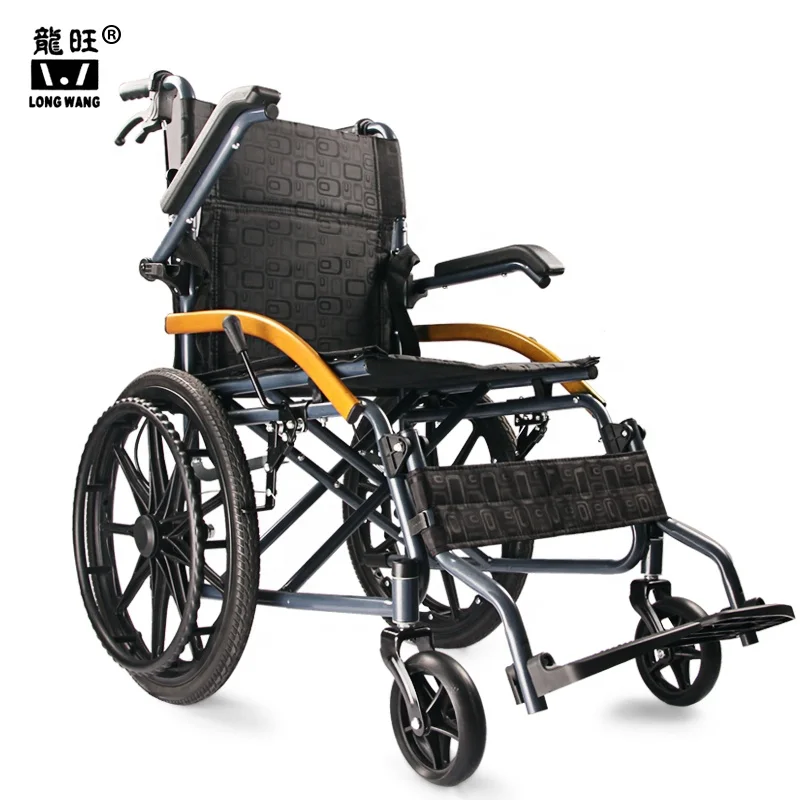 Health Care folding commode wheelchair for Elderly Disabled People Manual lightweight portable wheelchairs Medical Instrument
